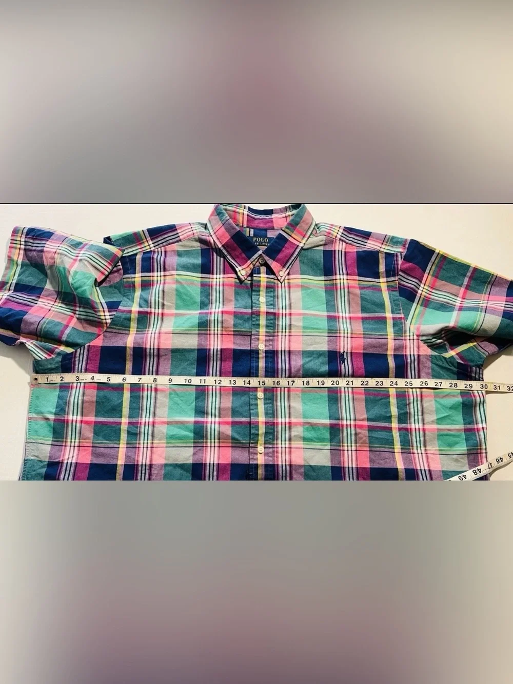 NWT Polo Ralph Lauren Plaid Oxford Shirt Big & Tall 2XB 2TG Green Pink Madras SS